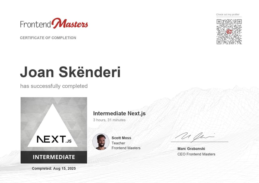 Intermediate Next.js