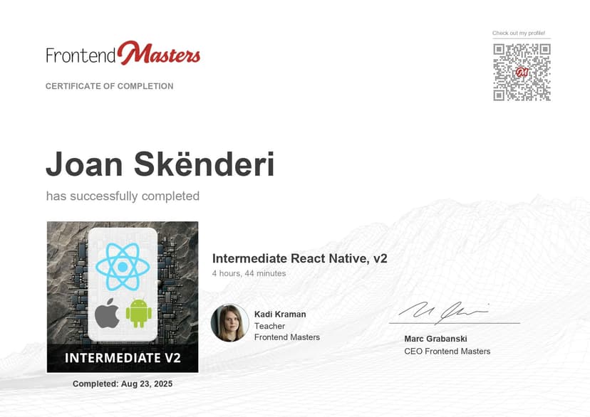 Intermediate React Native